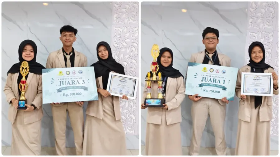 Gemilang di Gebyar Akuntansi Universitas Djuanda, SMK Amaliah 1 & 2 Ciawi Raih Juara 1 dan Juara 3