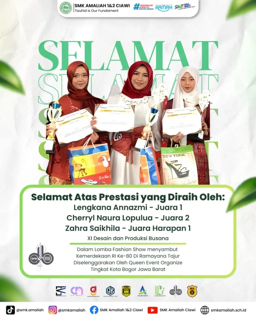 Lomba Fashion Show menyambut Kemerdekaan RI ke-80 Di Ramayana Tajur Diselenggarakan Oleh Queen Event Organize Tingkat Kota Bogor Jawa Barat