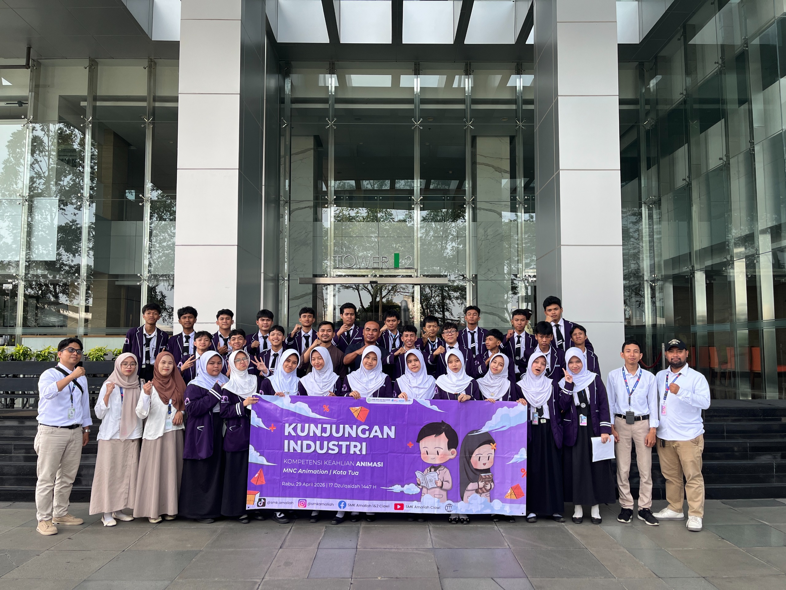 Kunjungan Industri ke MNC Animation, Murid SMK Amaliah 1 Lihat Langsung Proses Dunia Animasi
