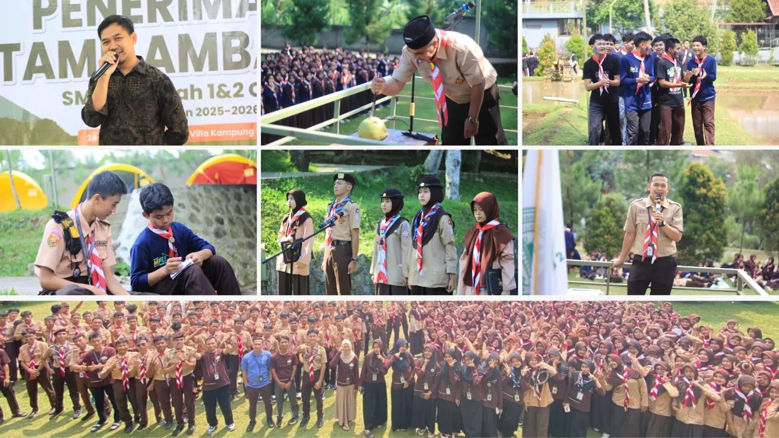 Lantik Anggota Baru, SMK Amaliah 1 dan 2 Ciawi Laksanakan Penerimaan Tamu Ambalan